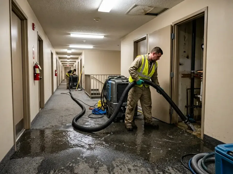multi-unit-apartment-hallway-f-005 — frequently asked questions, Emergency Burst Pipe Water Extraction & Removal in Reedurba…